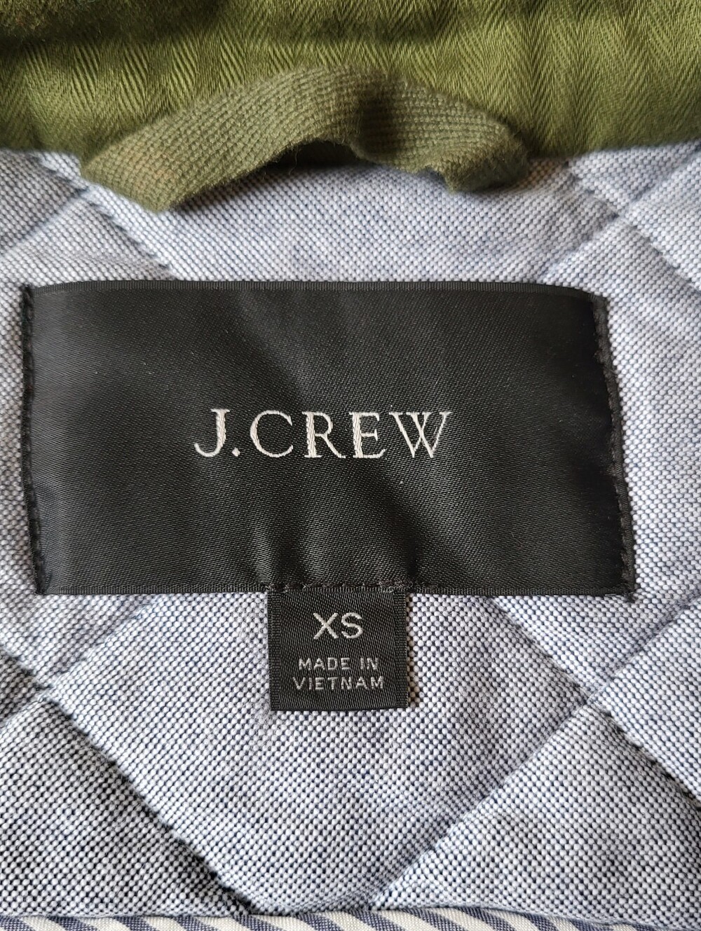 J. Crew Quilted Cotton Chore Jacket Womens Size XS Cotton Olive Green - Picture 4 of 16